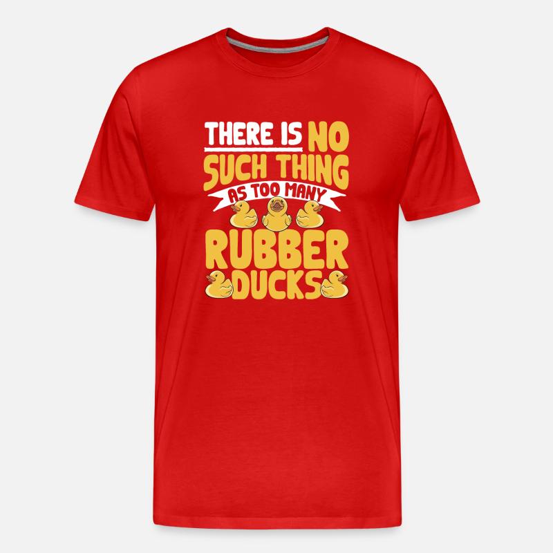 Quietscheentchen Quietscheente Gummiente - Männer Premium Bio T-Shirt - Rot