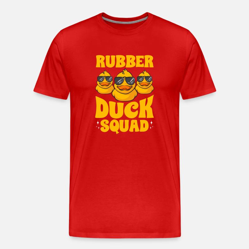 Quietscheentchen Quietscheente Gummiente - Männer Premium Bio T-Shirt - Rot