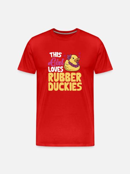 Rubber Duck Rubber Duck - Men's Premium Organic T-Shirt - red