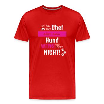Hundesport Hundeschule Hundeliebe Hundeliebhaber - Männer Premium Bio T-Shirt - Rot - Vorne - Damien (186cm)