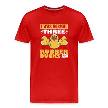Rubber Duck Rubber Duck - Men's Premium Organic T-Shirt - red - Front - Damien (186cm)