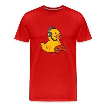 Rubber Duck Rubber Duck - Men's Premium Organic T-Shirt - red - Front - Damien (186cm)
