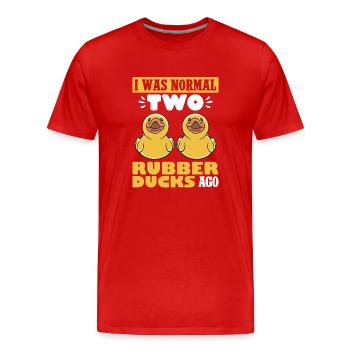 Rubber Duck Rubber Duck - Men's Premium Organic T-Shirt - red - Front - Damien (186cm)