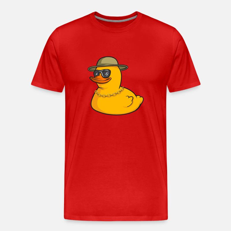 Quietscheentchen Quietscheente Gummiente - Männer Premium Bio T-Shirt - Rot
