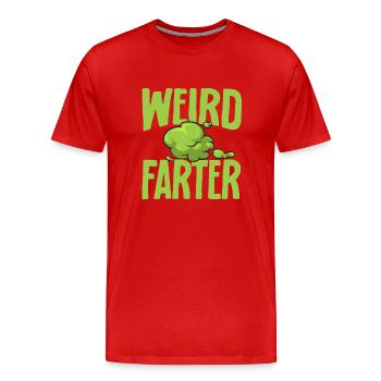 fart farting farting farting - Men's Premium Organic T-Shirt - red - Front - Damien (186cm)