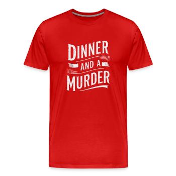 Meurtre Mystère Tenue De Dîner, Fête, Scène De Crime - T-shirt bio Premium Homme - rouge - Devant - Damien (186cm)