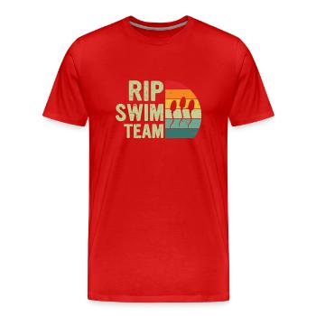 Rip Swim Team Drôle Vasectomie Récupération Cadeau - T-shirt bio Premium Homme - rouge - Devant - Damien (186cm)