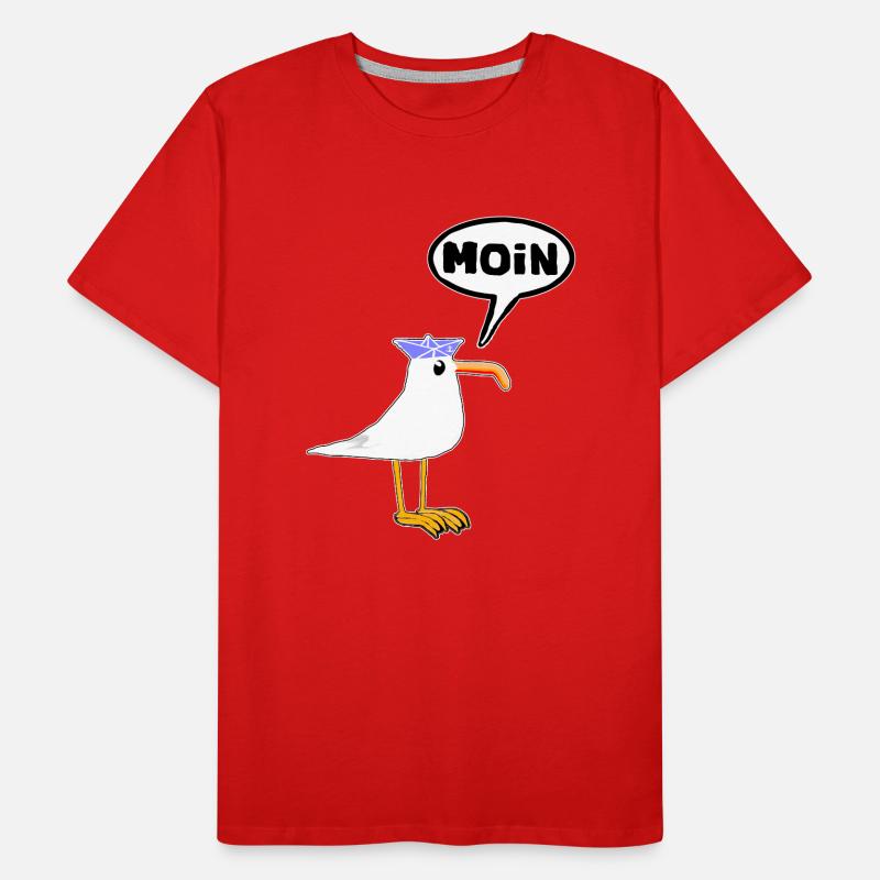 Moin Seagull Rubber Boots Boots Speech Bubble Men's Premium Organic T-Shirt