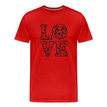 Chien ami chien propriétaire cadeau chien amour idée - T-shirt bio Premium Homme - rouge - Devant - Damien (186cm)