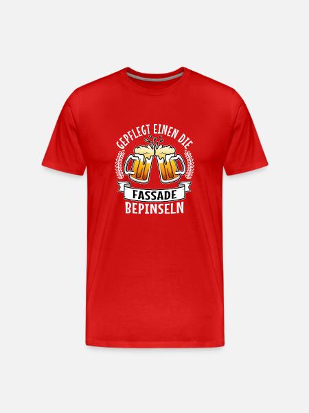Painted the façade with care - Men's Premium Organic T-Shirt - red