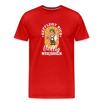 Yodel bien entretenu - T-shirt bio Premium Homme - rouge - Devant - Damien (186cm)
