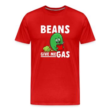 fart farting farting farting - Men's Premium Organic T-Shirt - red - Front - Damien (186cm)