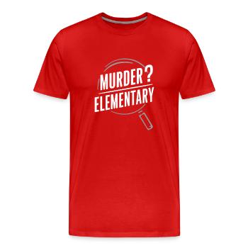 Meurtre Mystère Tenue De Dîner, Fête, Scène De Crime - T-shirt bio Premium Homme - rouge - Devant - Damien (186cm)