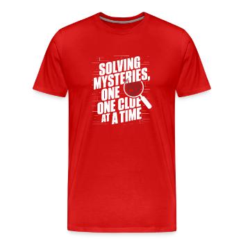 Meurtre Mystère Tenue De Dîner, Fête, Scène De Crime - T-shirt bio Premium Homme - rouge - Devant - Damien (186cm)