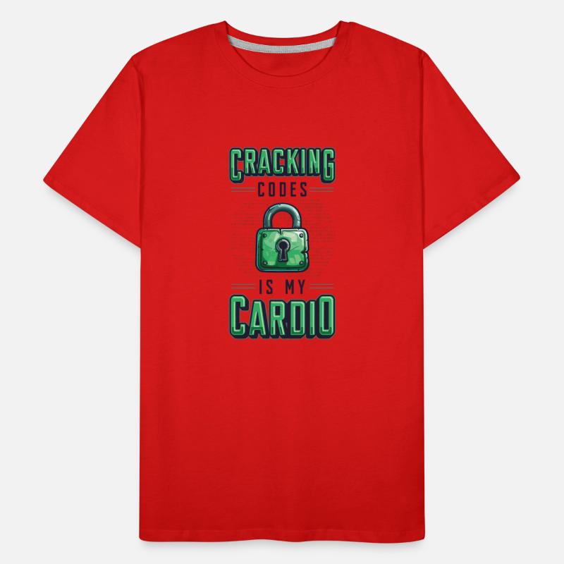 Cracking Codes Is My Cardio - Cryptologic Männer Premium Bio T-Shirt
