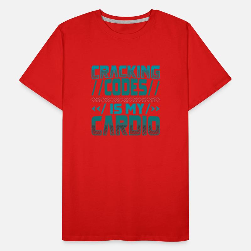Cracking Codes Is My Cardio - Cryptologic Männer Premium Bio T-Shirt