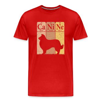 Rough Collie Periodic Table Elements Dog Lover - Männer Premium Bio T-Shirt - Rot - Vorne - Damien (186cm)