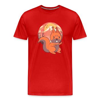 Enfant écureuil enfants - T-shirt bio Premium Homme - rouge - Devant - Damien (186cm)