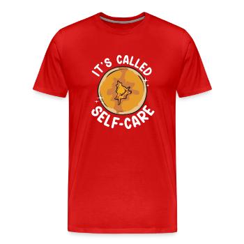 Pancake Breakfast Pancakes - Men's Premium Organic T-Shirt - red - Front - Damien (186cm)