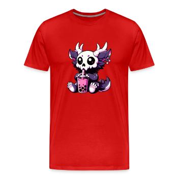 Drummer Wendigo Drum Player - Männer Premium Bio T-Shirt - Rot - Vorne - Damien (186cm)