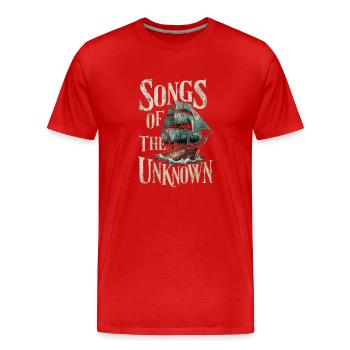 Sailors Sea Shanty Singing Ship Adventures - Men's Premium Organic T-Shirt - red - Front - Damien (186cm)