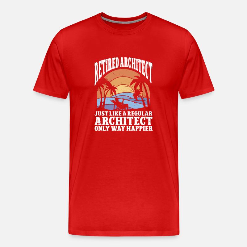 Architect Architecture - Männer Premium Bio T-Shirt - Rot