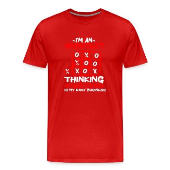 Architecte Architecture - T-shirt bio Premium Homme - rouge - Devant - Damien (186cm)