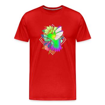 Colibri - T-shirt bio Premium Homme - rouge - Devant - Damien (186cm)