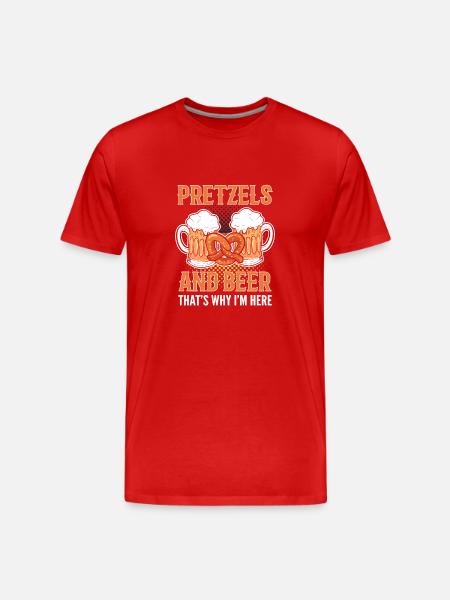 Deutschland Bretzel - Männer Premium Bio T-Shirt - Rot