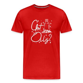 Vous avez des huiles essentielles ? - T-shirt bio Premium Homme - rouge - Devant - Damien (186cm)