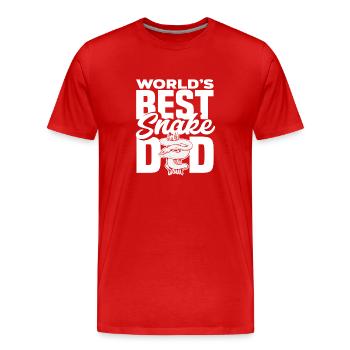 Welt Bester Schlangen Papa - Männer Premium Bio T-Shirt - Rot - Vorne - Damien (186cm)