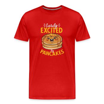 Pancake Breakfast Pancakes - Men's Premium Organic T-Shirt - red - Front - Damien (186cm)