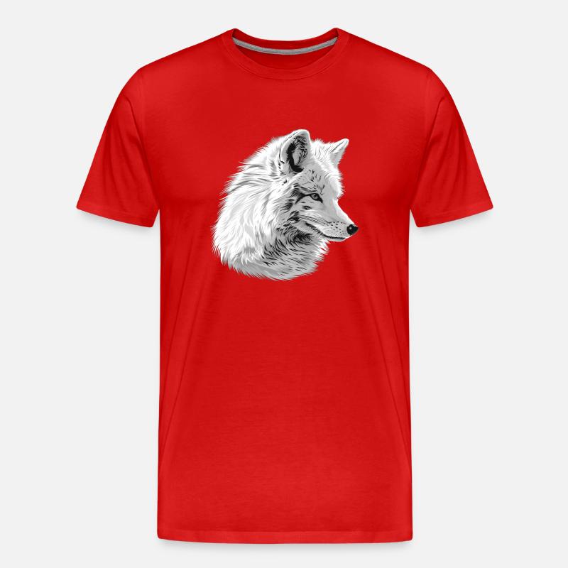 Arctic Fox Polarfüchse Polarfuchs - Männer Premium Bio T-Shirt - Rot
