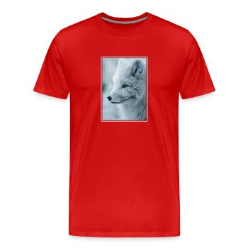 Renard arctique Polarfüchse Polarfuchs - T-shirt bio Premium Homme - rouge - Devant - Damien (186cm)