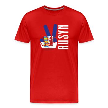 Rusyn Volk Rusnak Ruthenen Diaspora Slawen - Männer Premium Bio T-Shirt - Rot - Vorne - Damien (186cm)