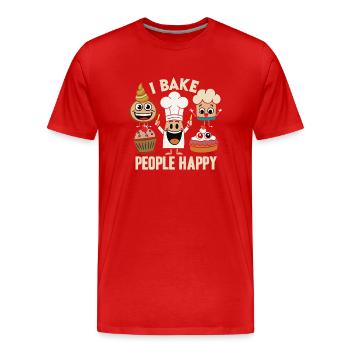 Mieux faire vivre le monde - T-shirt bio Premium Homme - rouge - Devant - Damien (186cm)