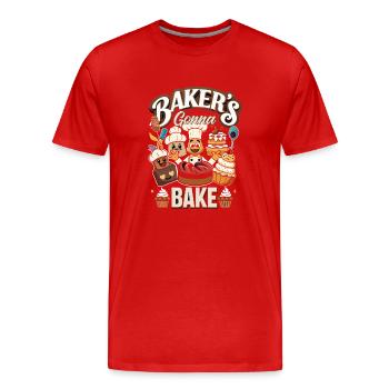 Mieux faire vivre le monde - T-shirt bio Premium Homme - rouge - Devant - Damien (186cm)