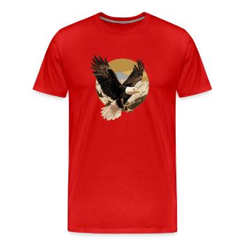 Bald Eagle Weißkopfseeadler - Männer Premium Bio T-Shirt - Rot - Vorne - Damien (186cm)