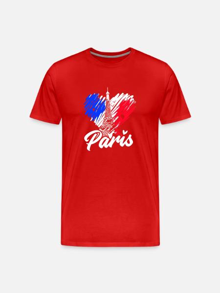 Frankreich - Männer Premium Bio T-Shirt - Rot