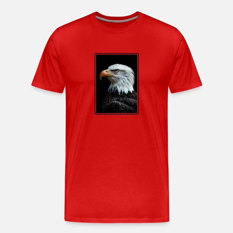 Bald Eagle Weißkopfseeadler - Männer Premium Bio T-Shirt - Rot