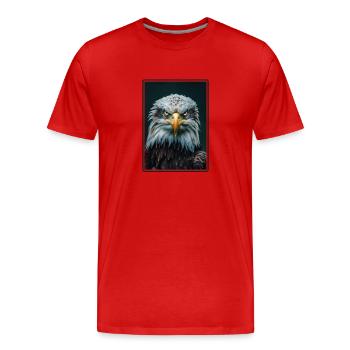 Bald Eagle Weißkopfseeadler - Männer Premium Bio T-Shirt - Rot - Vorne - Damien (186cm)