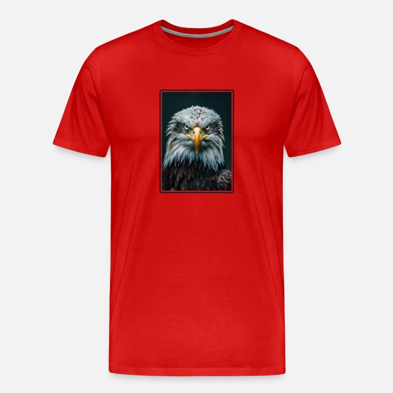 Bald Eagle Weißkopfseeadler - Männer Premium Bio T-Shirt - Rot