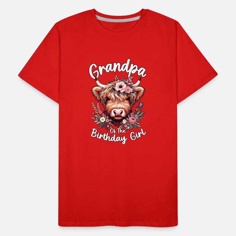 Papi de la fille d’anniversaire T-shirt bio Premium Homme