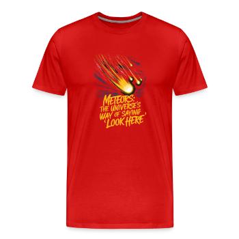 Stargazing And Meteor Shower Enthusiast - Männer Premium Bio T-Shirt - Rot - Vorne - Damien (186cm)