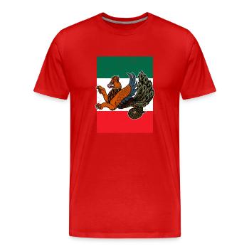 Zoroastrismus Faravahar Persien Simurgh Religion - Männer Premium Bio T-Shirt - Rot - Vorne - Damien (186cm)