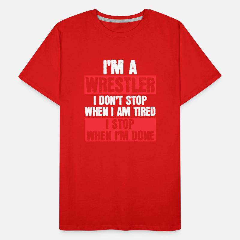 Ich bin ein Wrestler Männer Premium Bio T-Shirt