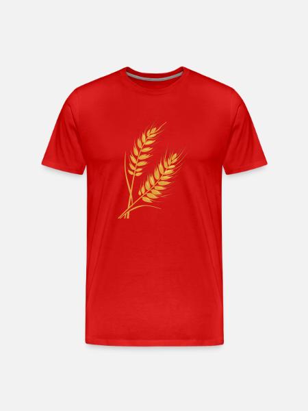 Weizen - Männer Premium Bio T-Shirt - Rot