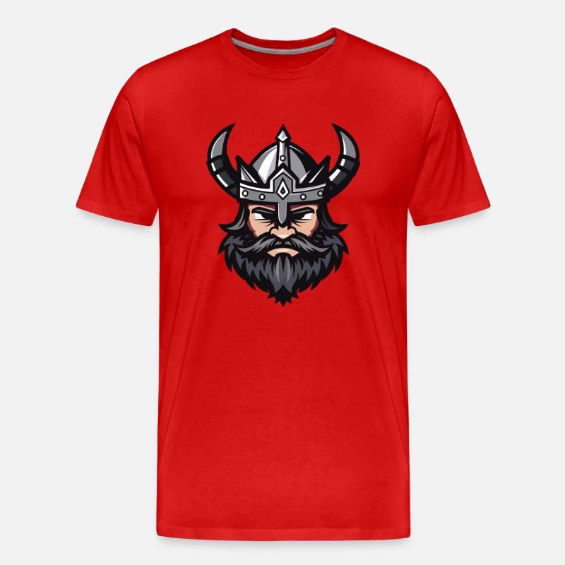 Wikinger Valhalla - Männer Premium Bio T-Shirt - Rot