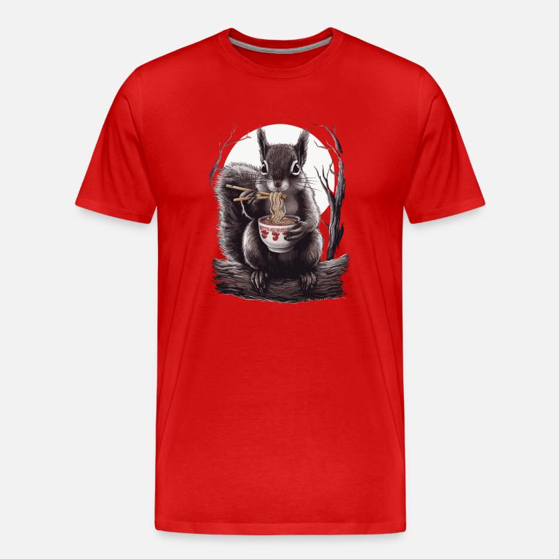 Eichhörnchen - Männer Premium Bio T-Shirt - Rot
