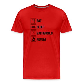 Italien Italiener Vaffanculo - Männer Premium Bio T-Shirt - Rot - Vorne - Damien (186cm)